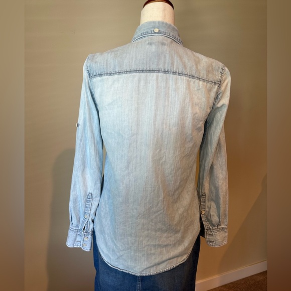 J.Crew Chambray Button Down Collared Shirt - Picture 2 of 6